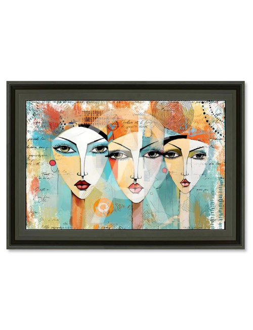 "3 filles turquoise", Tableaux de Romaric