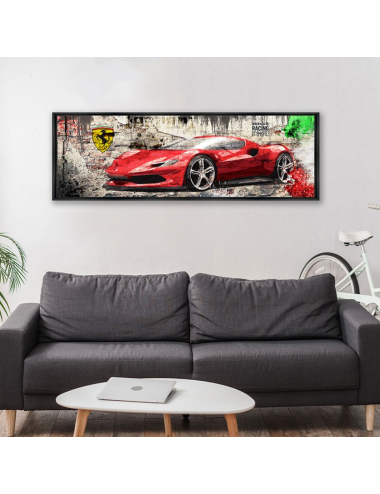 "GTB 296 Ferrari",50x150cm,Tableau Rubix