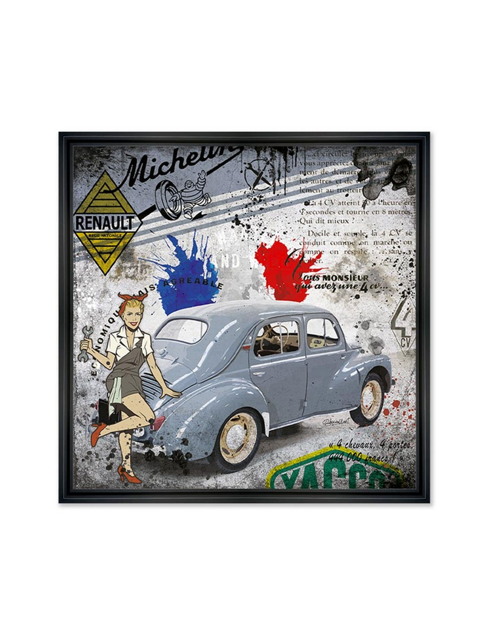 Tableau Renault 4CV par Rubix