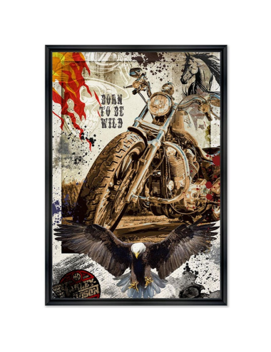 Tableau Rubix Born to Be Wild 80x120 cm – Harley