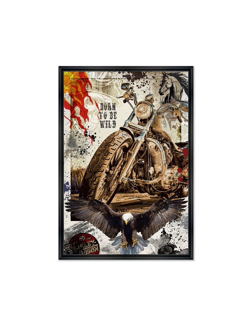 Tableau Rubix Born to Be Wild 80x120 cm – Harley