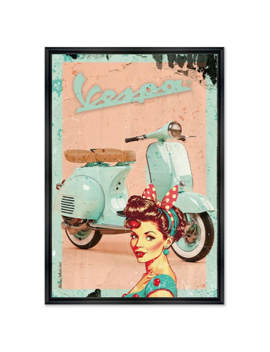 Tableau Rubix Vespa Rétro – Déco murale vintage italienne pop