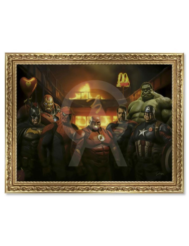 "Fastvengers", tableau contemporain d'Alexandre Granger en 30x40cm