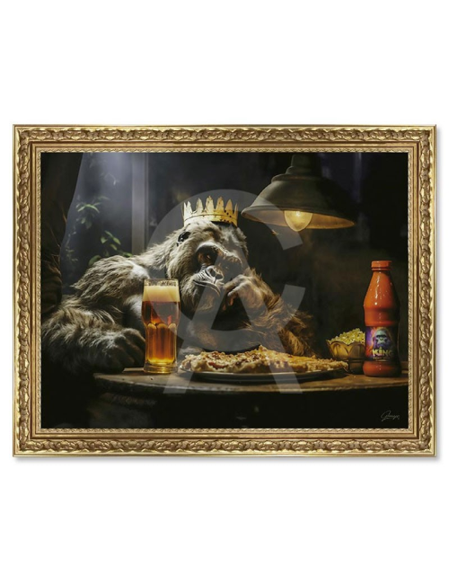 "King Lunch",30x40cm, tableau d'Alexandre Granger