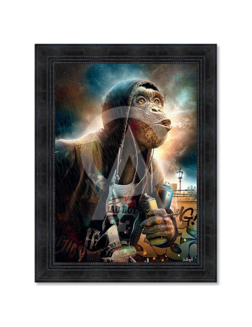 "Singe capuche",80x120cm de Sylvain Binet