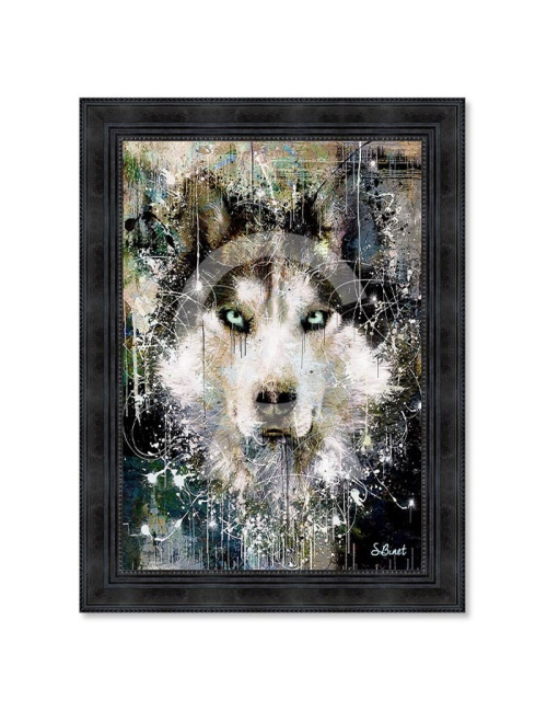 "Loup Pop",80x120cm,Tableau de Sylvain Binet