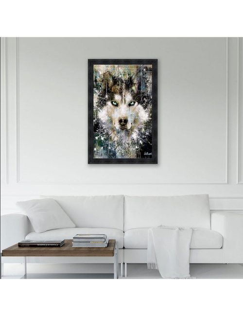 "Loup Pop",80x120cm,Tableau de Sylvain Binet
