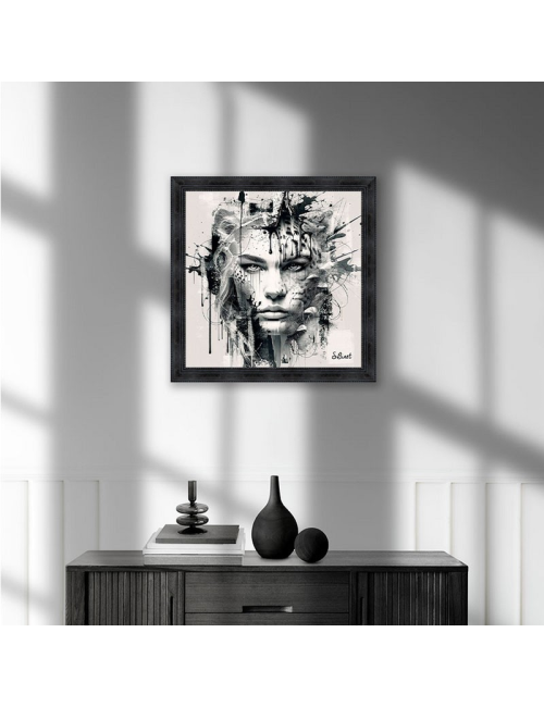 "Femme panthère",tableaux de Sylvain Binet