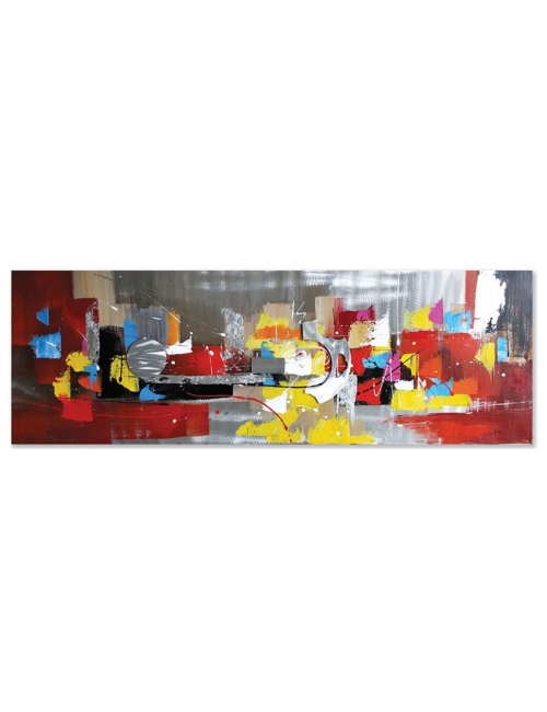 " Couleurs exprimées ", toile abstraite 50x150 cm.
