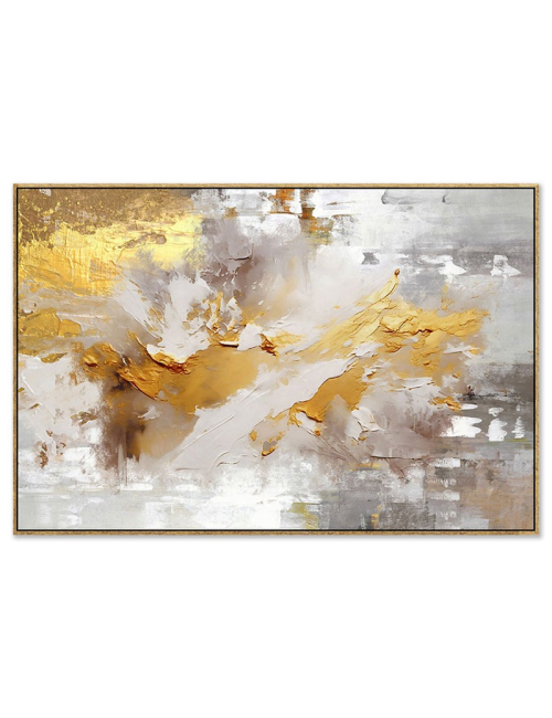 "Nuance ocre", toile abstraite 80x120cm
