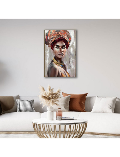 "Femme africaine au turban", Tableau figuratif