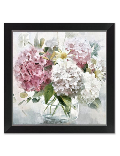 Hortensias rose 2 , Tableau floral