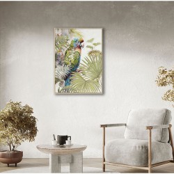 " Perroquet, décor tropical...