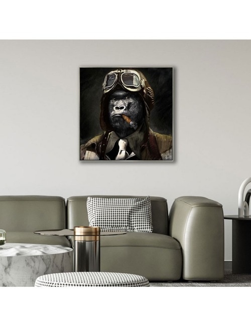 Gorille aviateur, tableau contemporain