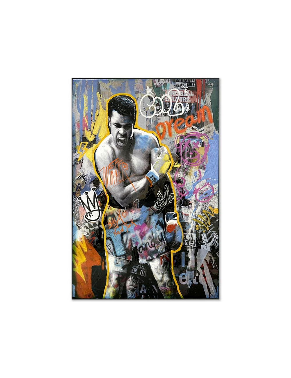 Toile Mohamed Ali 80x120 – tableau pop art gloss