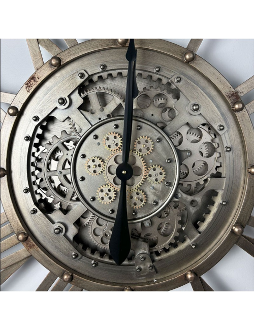Horloge industrielle " ROUAGES ",à engrenages