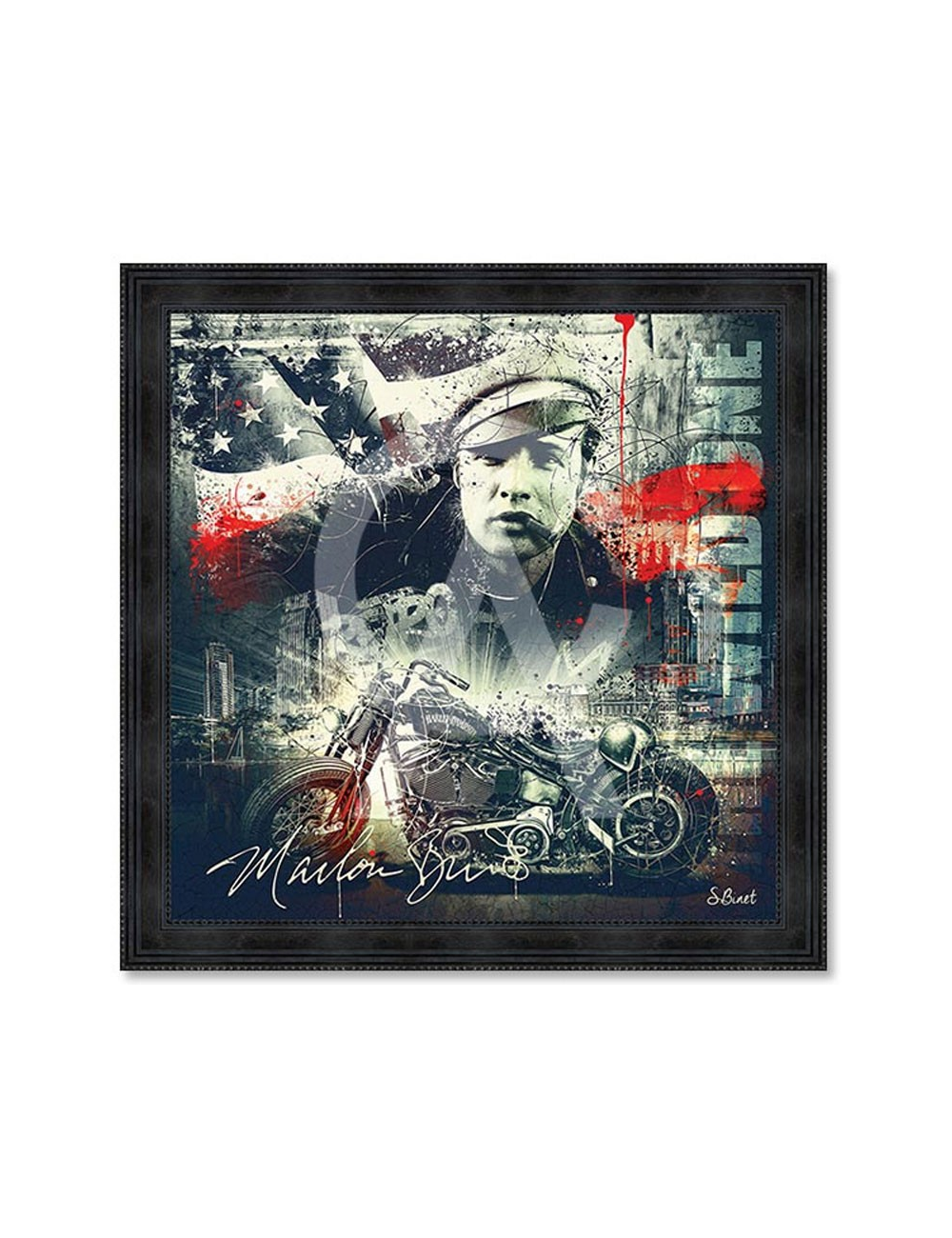 Marlon brando,Tableau 68x68cm de de Sylvain BINET