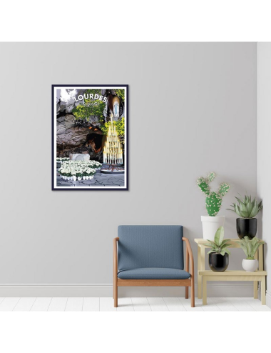 Affiche encadrée Lourdes – La Grotte