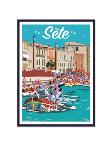 Affiche encadrée Sète – Joutes nautiques