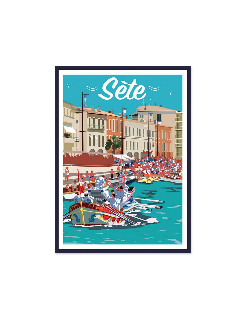 Affiche encadrée Sète – Joutes nautiques