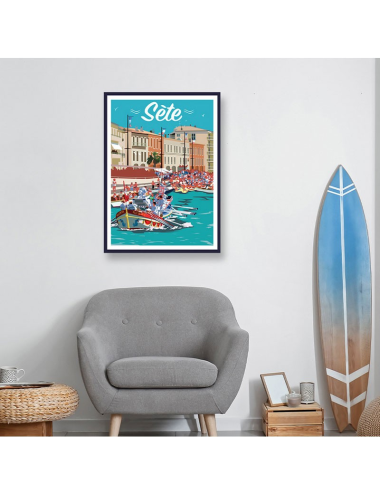 Affiche encadrée Sète – Joutes nautiques