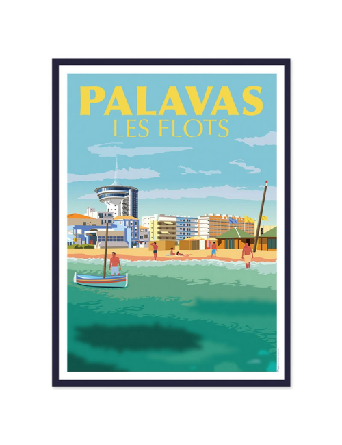 Affiche encadrée Palavas-les-Flots, plage
