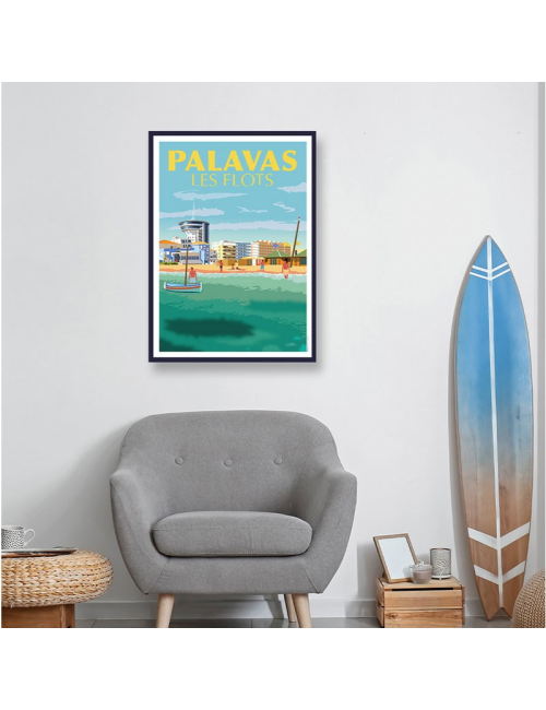Affiche encadrée Palavas-les-Flots, plage