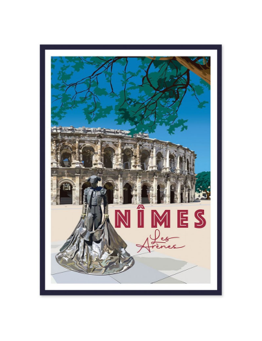 Affiche encadrée Les Arènes de Nîmes