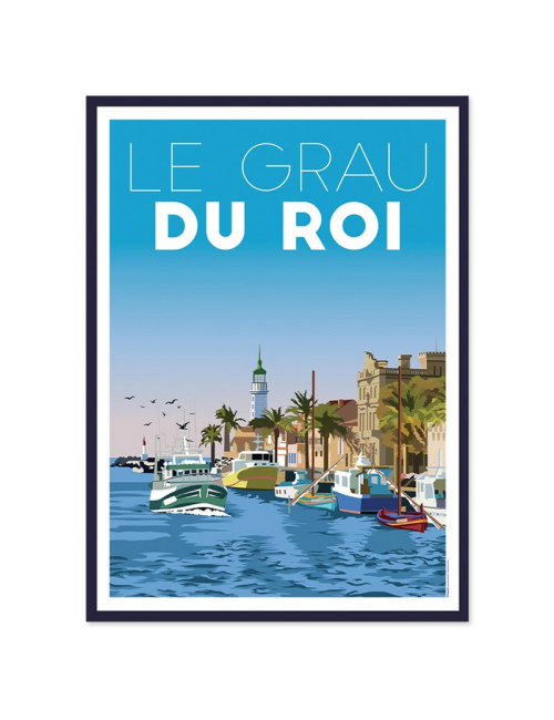 Affiche encadrée Le Grau-du-Roi