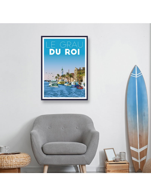 Affiche encadrée Le Grau-du-Roi