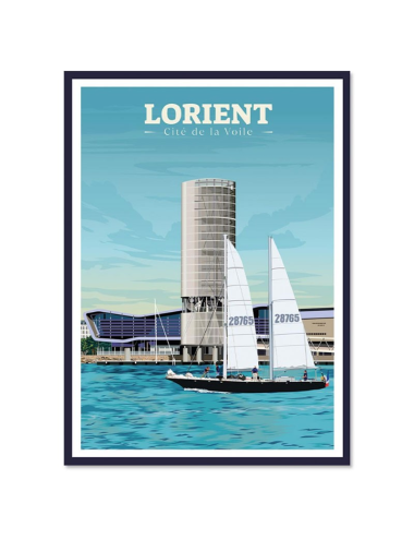 Affiche vintage Lorient – Cité de la Voile encadrée