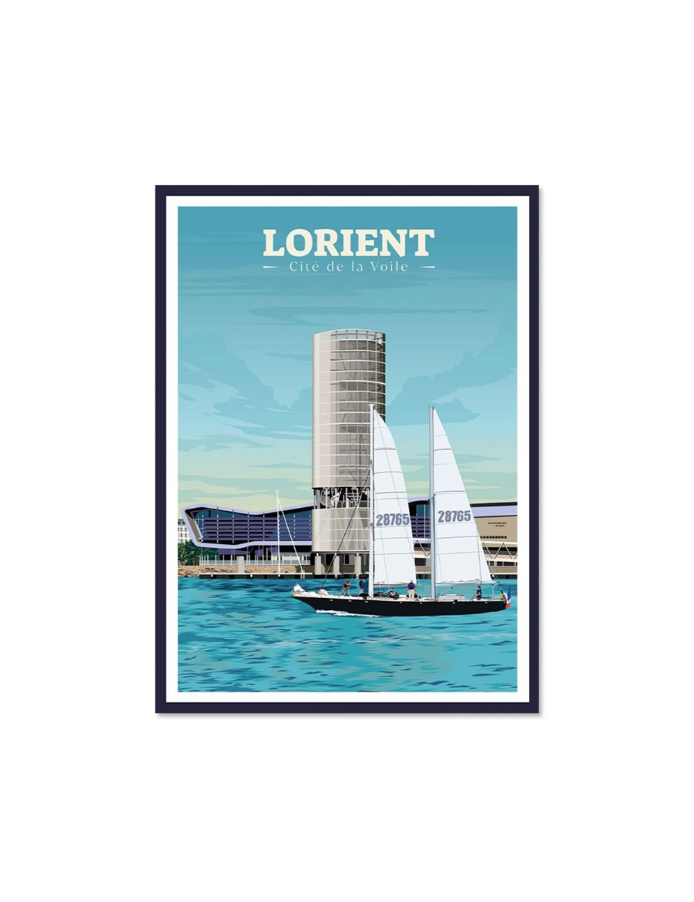 Affiche vintage Lorient – Cité de la Voile encadrée