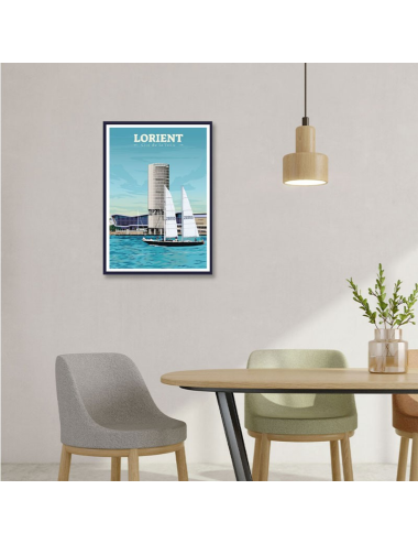 Affiche vintage Lorient – Cité de la Voile encadrée
