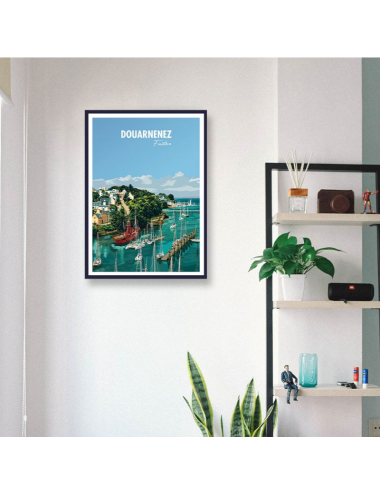 Affiche encadrée Douarnenez – Port breton dans le Finistère