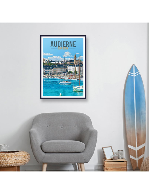 Audierne, Cap-Sizun- Affiche Travel poster encadrée
