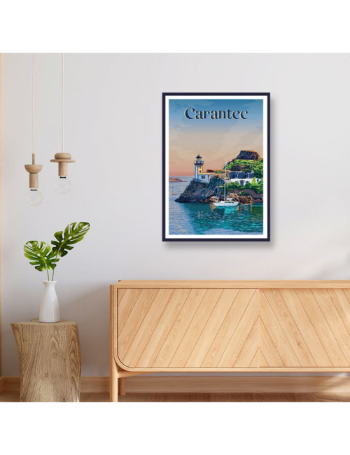 CARANTEC- Affiche Travel poster encadrée