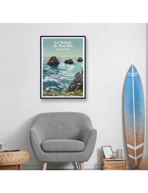 La pointe de Pen-Hir- Affiche Travel poster encadrée
