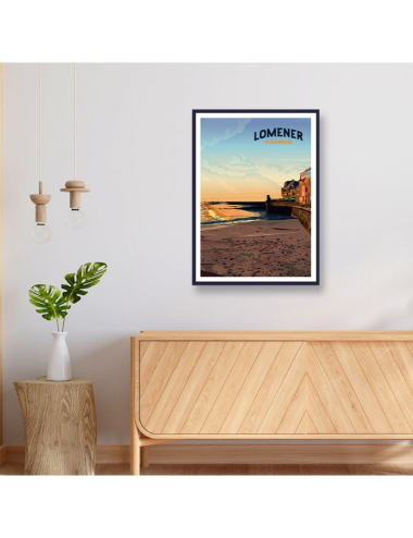Affiche vintage Lomener Ploemeur poster encadré déco