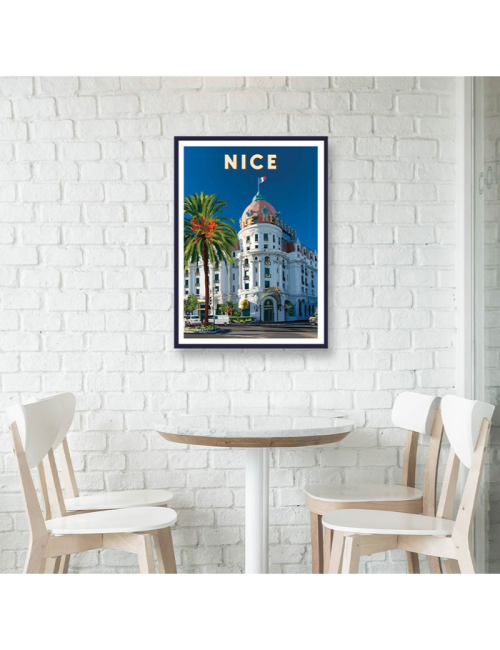 Affiche encadrée Nice Hôtel Negresco vintage