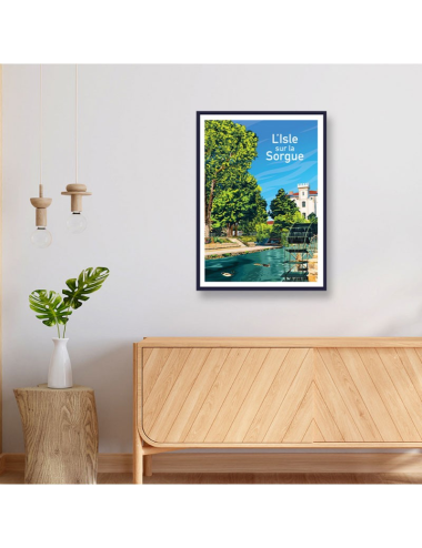Affiche vintage L’Isle-sur-la-Sorgue – Provence encadrée