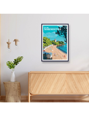 Affiche vintage Noirmoutier – Bois de la Chaize encadrée