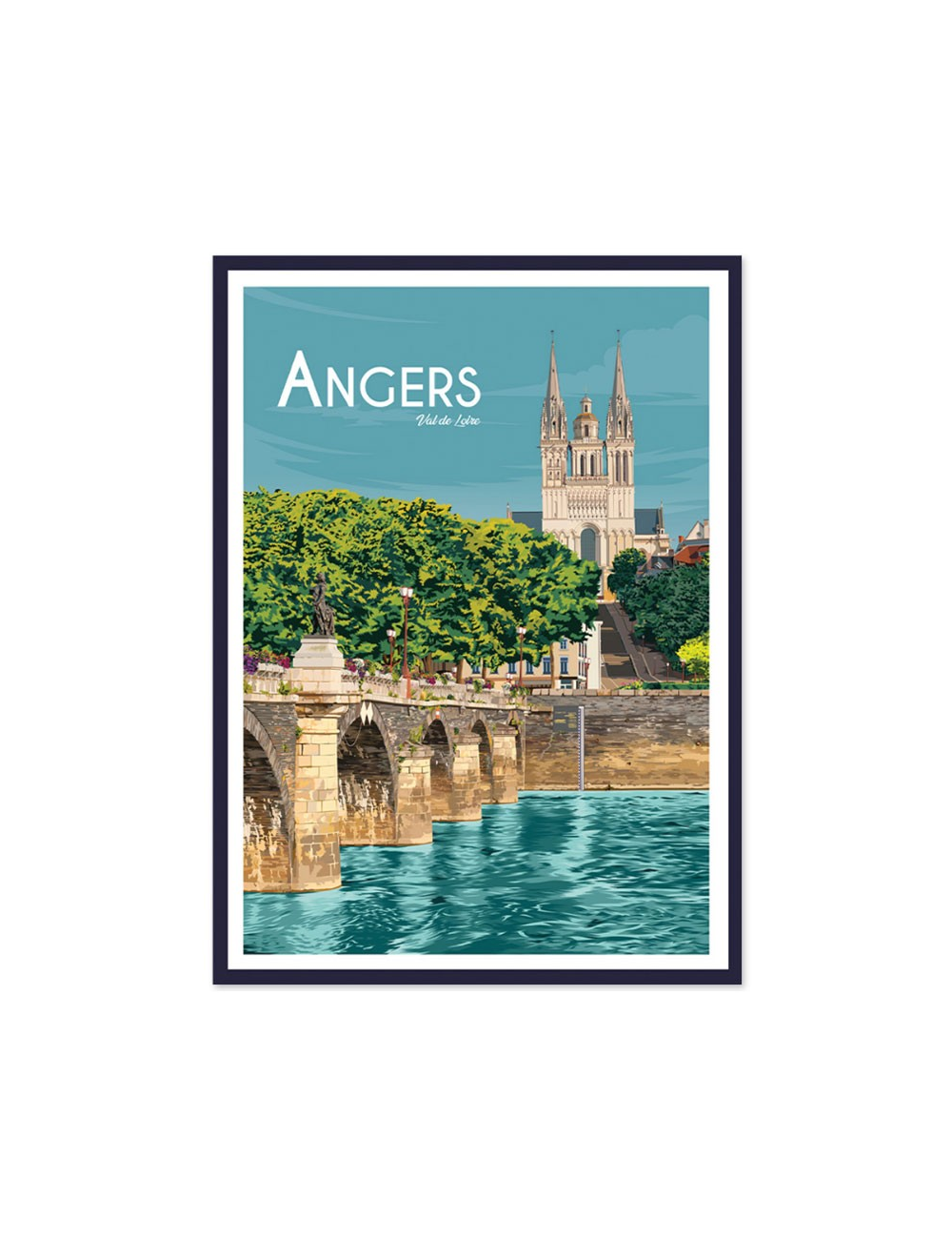 Angers- Affiche travel poster encadrée