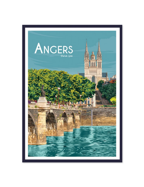 Angers- Affiche travel poster encadrée