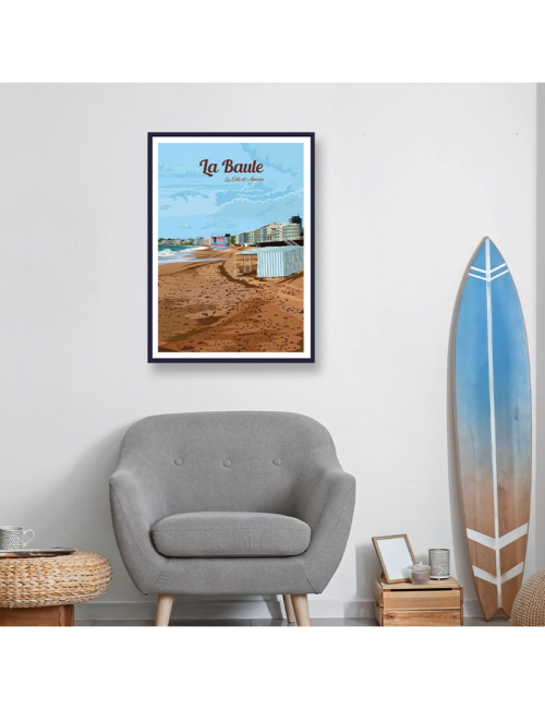 La Baule- Affiche travel poster encadrée