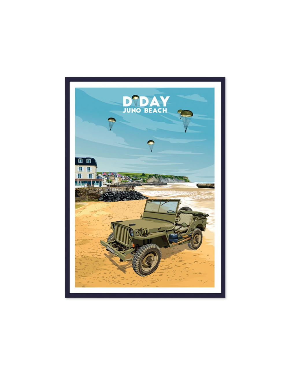 Affiche vintage D-Day Juno Beach – Débarquement en Normandie