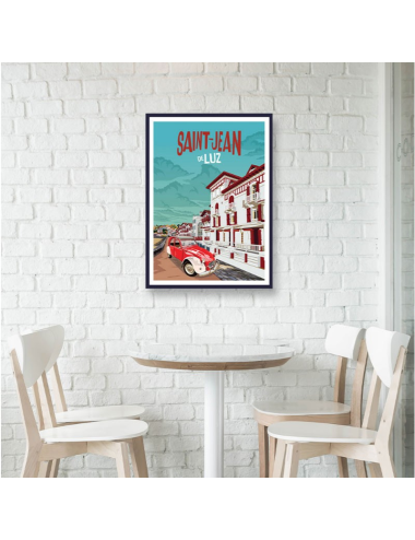 Affiche vintage encadrée Saint-Jean-de-Luz – Pays Basque