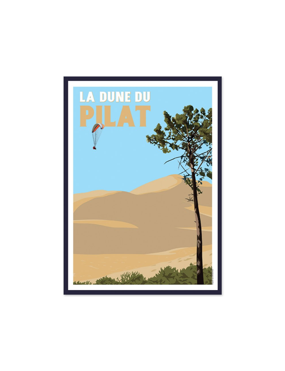 Affiche encadrée vintage Dune du Pilat