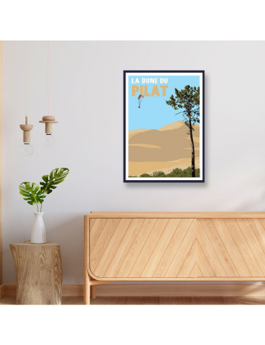 Affiche encadrée vintage Dune du Pilat