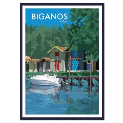 "Biganos, le port", Affiche...