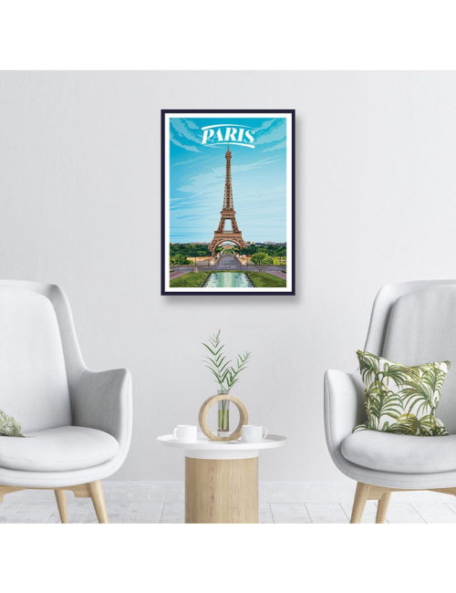 Affiche encadrée Paris – Tour Eiffel